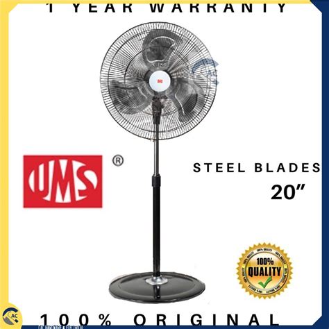 Ums Industrial Stand Fan Wall Fan Ums Kipas Diri Besi