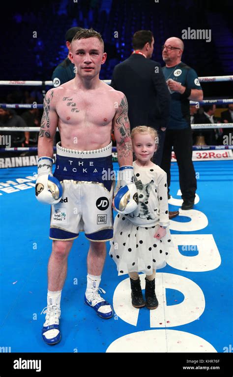 Carl Frampton With His Daughter Carla After Beating Horacio Garcia For