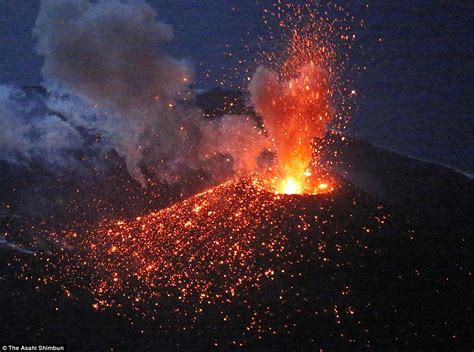 Volcanic island that first appeared two years ago has become TWELVE times bigger | Daily Mail Online