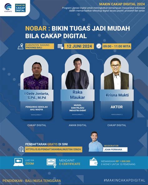 Kemenkominfo Dan Dinas Pendidikan Bali Gelar Webinar Literasi Digital