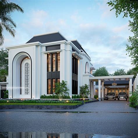 Desain Rumah Mediteran 2 Lantai Ibu SC 1835 Di Bandung