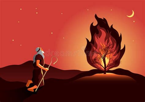 Burning Bush Bible Drawing