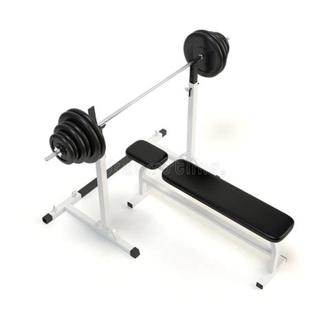 Barbell bench press stock illustration. Illustration of workout - 42817396