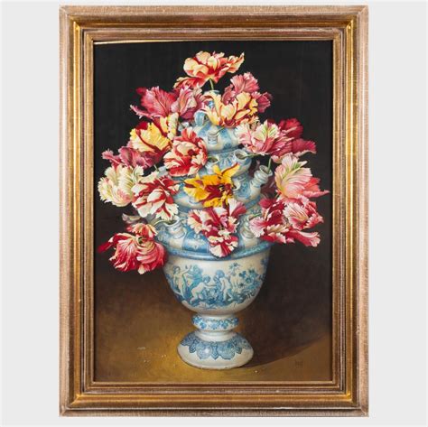 Sold at Auction José Escofet Jose Escofet b 1930 Parrot Tulips in