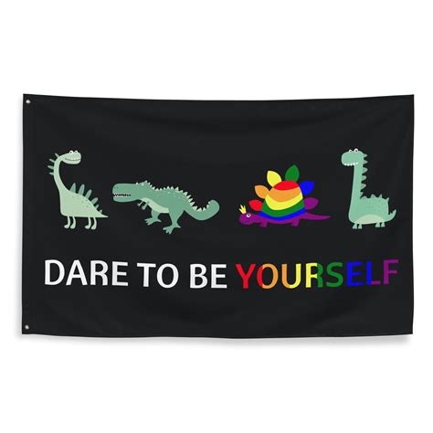 Dinosaur Pride Flag LGBTQ Flag Classroom Inclusive Flag Dinosaur Flag Pride Month Gay Sign