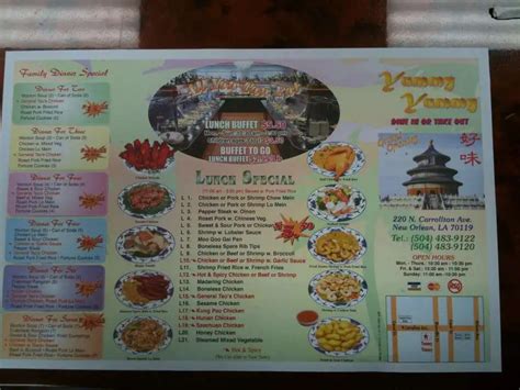 Chinese Restaurant Menu: Yummy Yummy Chinese Restaurant Menu