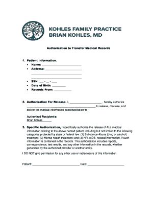 Fillable Online MEDICAL RECORD RELEASE OF INFORMATION Fax Email