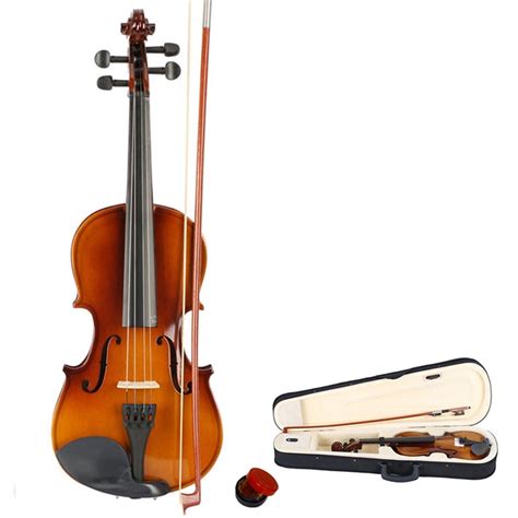 3/4 Acoustic Violin With Box Bow Rosin Natural Violin Musical ...