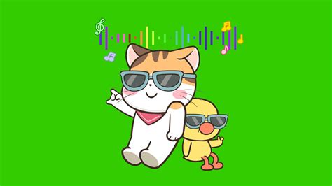 Animated Cat and Duck Bumping Dance - Green Screen 46403090 Stock Video at Vecteezy