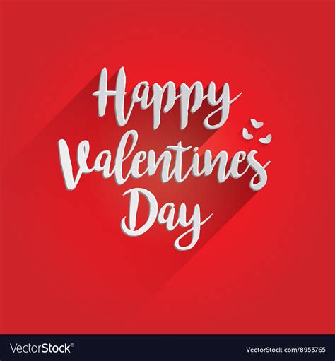 Happy Valentines Day Lettering Design Royalty Free Vector