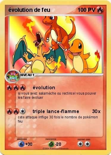 Pokémon Evolution De Feu évolution Ma Carte Pokémon