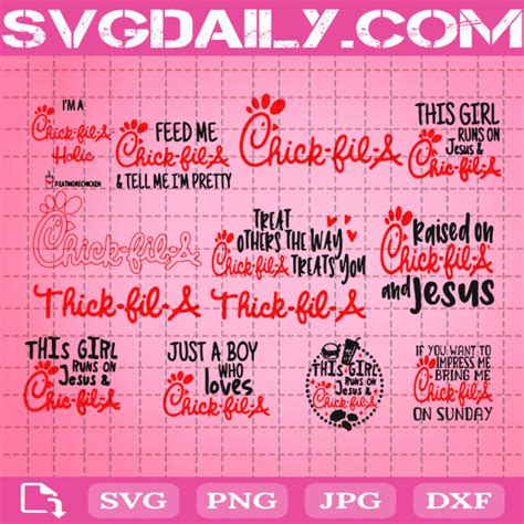 Chick Fil Svg Bundle This Girl Runs On Chick Fil A Svg Chick Fil A