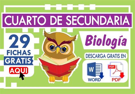 Fichas De Biolog A Para Cuarto De Secundaria Recursos Did Cticos