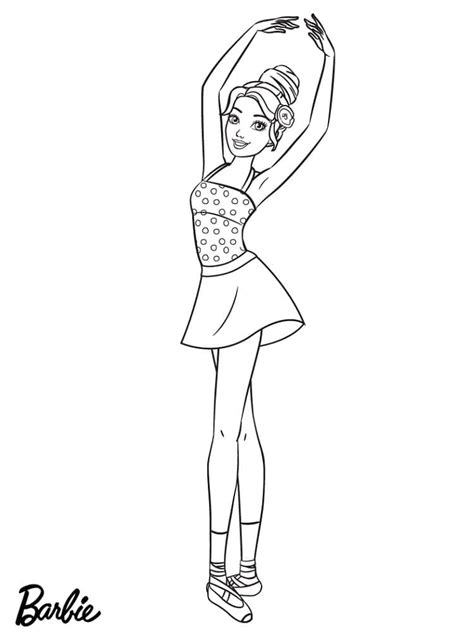 Coloriage Barbie Danseuse Ballerine télécharger et imprimer gratuit