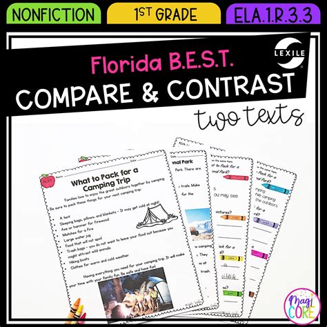 Compare Nonfiction 1st Grade Fl Ela 1 R 3 3 Magicore