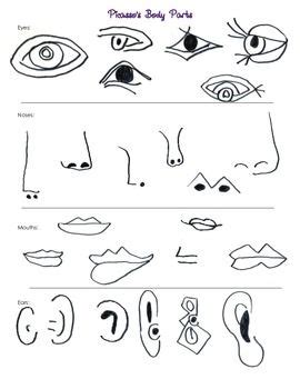 Pablo Picasso Face Printable For Kids - Tedy Printable Activities