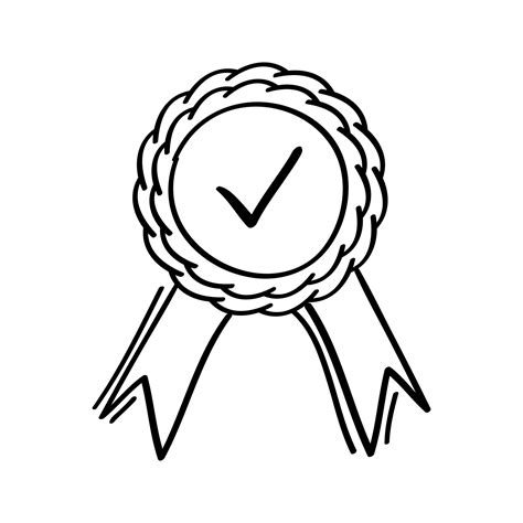 Hand Drawn Medal Icon In Doodle Style Vector Art At Vecteezy