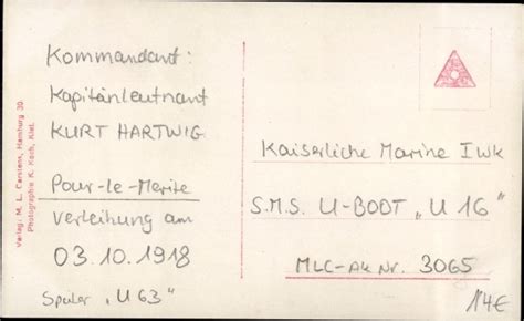 Ansichtskarte Postkarte Deutsches U Boot SM U 16 Unterseeboot In