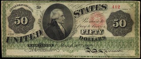 1862 $50 Bill United States Note Value | Sell Old Currency