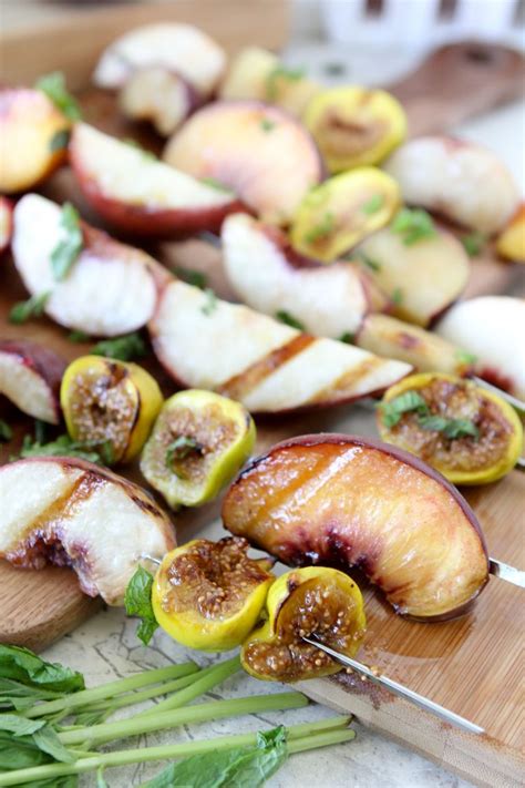 Grilled Fruit Kebab Honey Mint Glaze The Whole Smiths