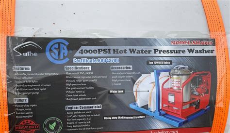 NEW 4000 PSI HOT WATER PRESSURE WASHER & 300 GAL TANK 5302023 – Uncle ...