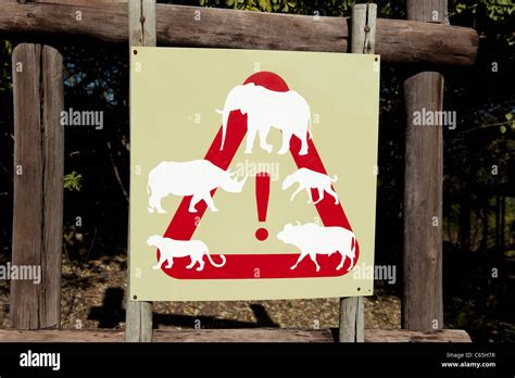 Sign board, Ithala Game Reserve, South Africa Stock Photo - Alamy