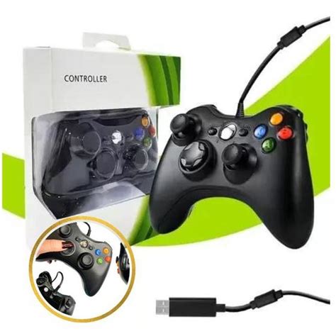 Controle Fio compatível Xbox 360 Slim Fat E Pc Joystick Top