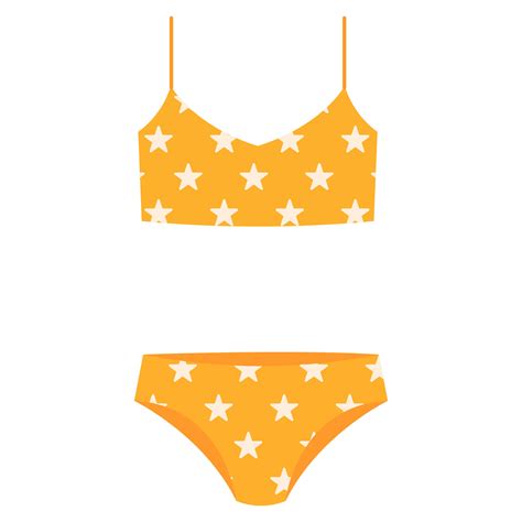 traje de baño femenino amarillo bikini moda mujer ilustración