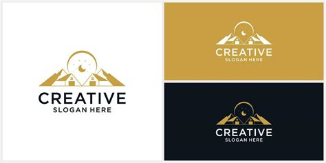 Mountain and warehouse logo design template 36402095 Vector Art at Vecteezy