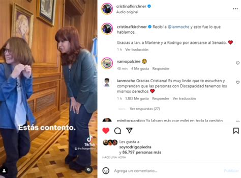 Cristina Kirchner Se Reuni Con Ian Moche El Ni O Influencer Que