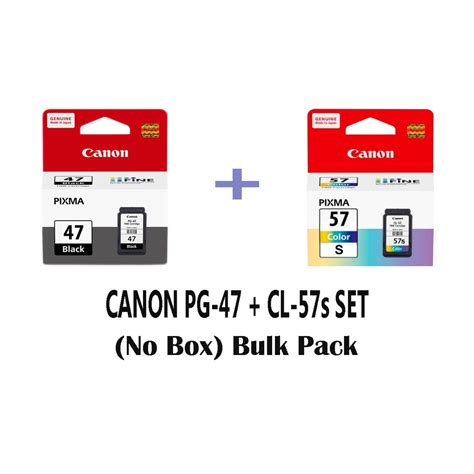 Canon PG47 Black CL57 CL57s Color Original Ink Cartridges For E400