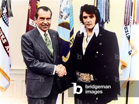 Portrait Of President Richard Nixon Meeting Singer Elvis Presley 21121970