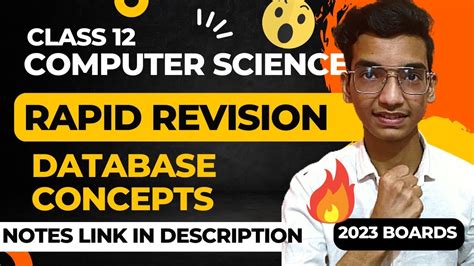 Database Concepts Rapid Revision🔥 For Class 12 Computer Science With