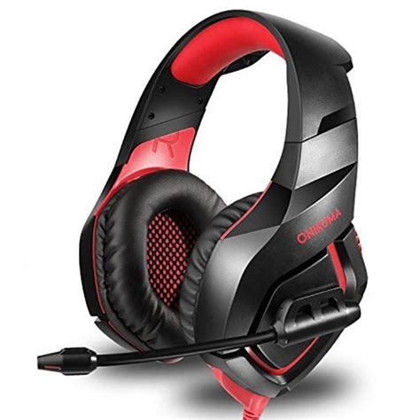 Headset Gamer Profissional Onikuma K1 B Preto Vermelho Kase Distribuidora