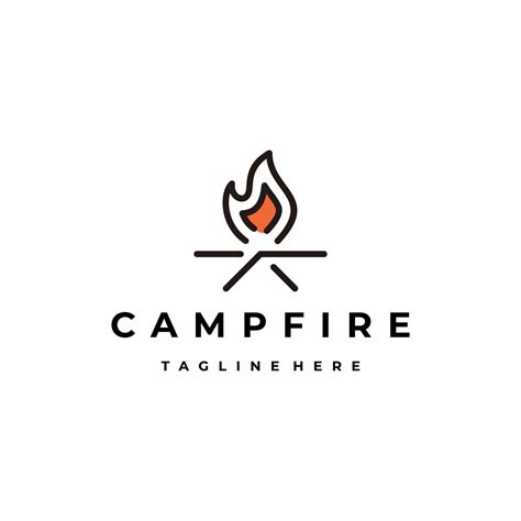 Campfire logo design vector template 16545702 Vector Art at Vecteezy