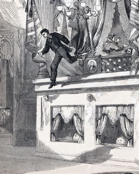 John Wilkes Booth Leaping To The Stage Fords Theater Washington Dc April 14 1865 Artists