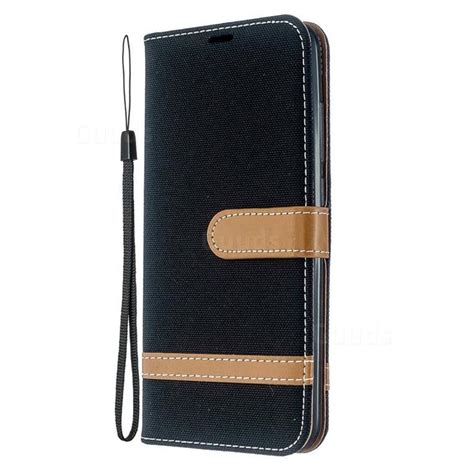 Jeans Cowboy Denim Leather Wallet Case For Mi Xiaomi Redmi 8A Black