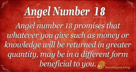 Angel Number 18 Meaning The Manifestation Of Thoughts Sunsigns