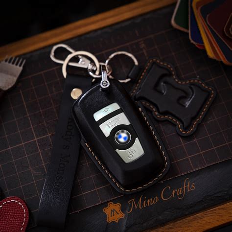 Leather Key Fob Cover Fits For Bmw 1 2 3 5 6 7 Series X3 X4 M2 Etsy