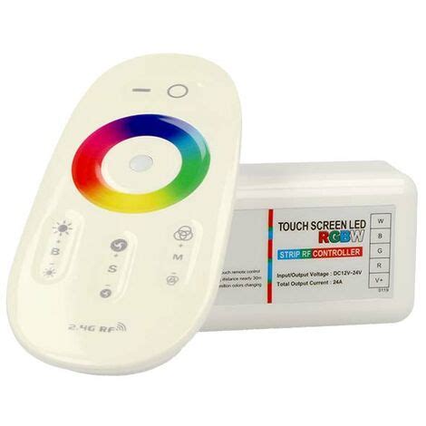 Led Controller Dimmer RGBW RGB W 4 Canali Telecomando RF Touch 2 4G 12V