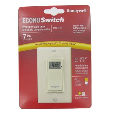 Honeywell Day Automatic Light Switch Timer Rpls B White Off