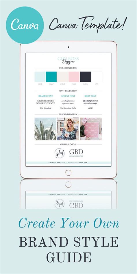 Brand Style Guide Canva Template For Creative Entrepreneurs By Girlboss