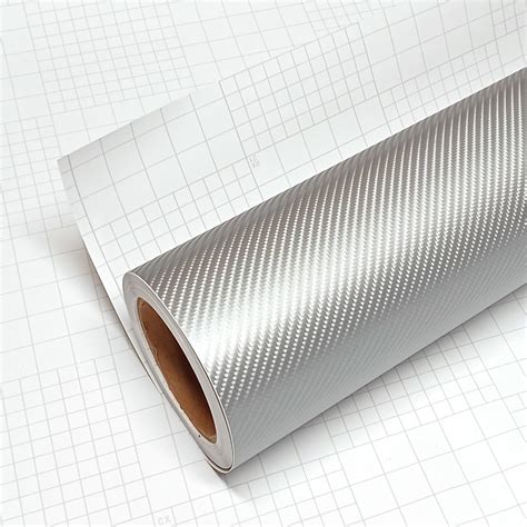 Snapklik.com : DIYAH 4D Carbon Silver Fiber Vinyl Wrap Sticker
