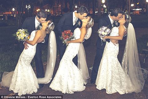 Identical Brazilian Triplets Married On The Same Day At The Same Time