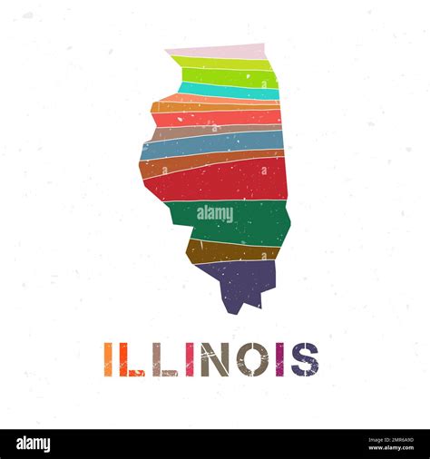 Illinois Map Design Shape Of The Us State With Beautiful Geometric