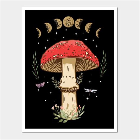 Dark Academia Cottagecore Aesthetic Magical Mushroom Fungi by pamil