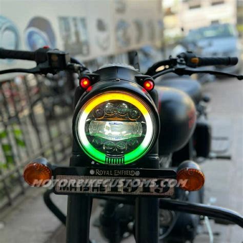 Led Headlight For Royal Enfield 7 Inch 90 110 Watts Motorbikecustoms