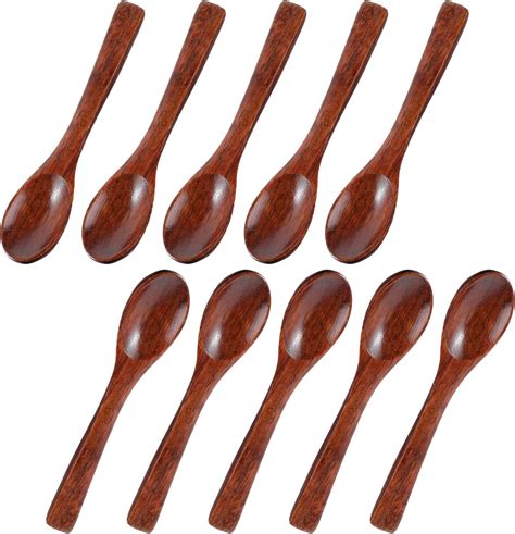 Amazon 10 PCS Small Wooden Spoons Condiments Sugar Salt Wooden