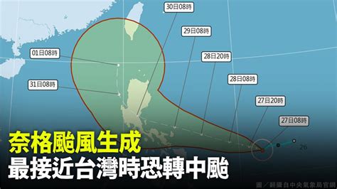 奈格颱風上午8時生成！ 北轉路徑估更偏向台灣 生活 非凡新聞