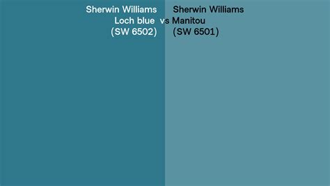 Sherwin Williams Loch Blue Vs Manitou Side By Side Comparison